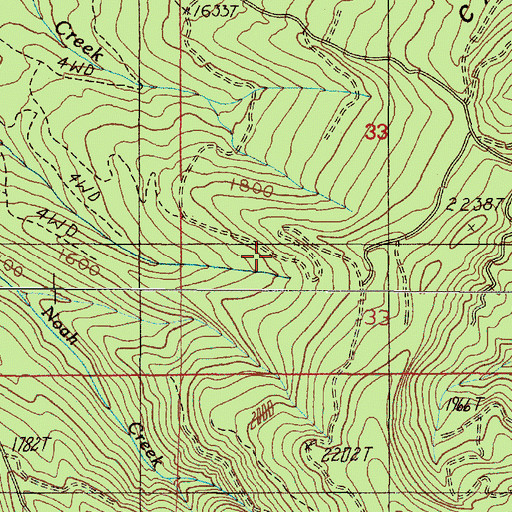Topographic Map of Big Burn Camp, OR