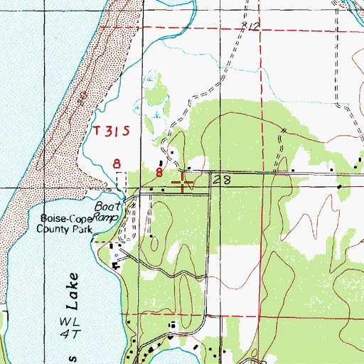 Topographic Map of Lakeport (historical), OR