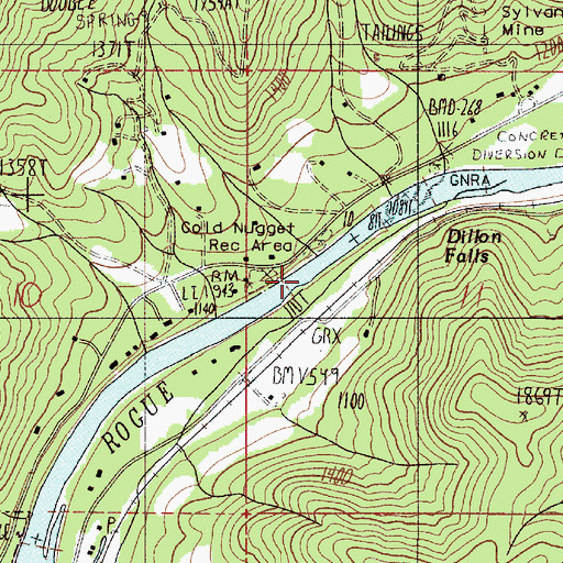 Topographic Map of Water Gulch, OR