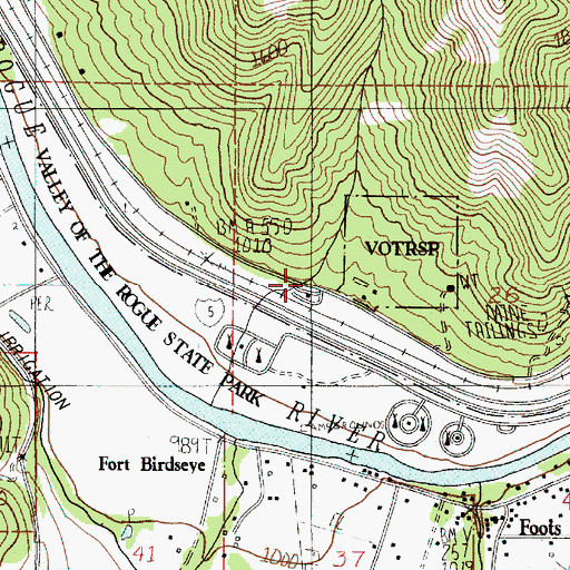 Topographic Map of White Spring Branch, OR