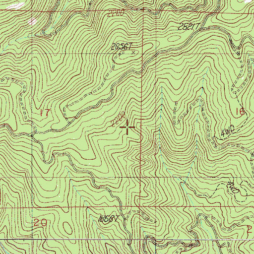 Topographic Map of Johnston Log Pond, OR