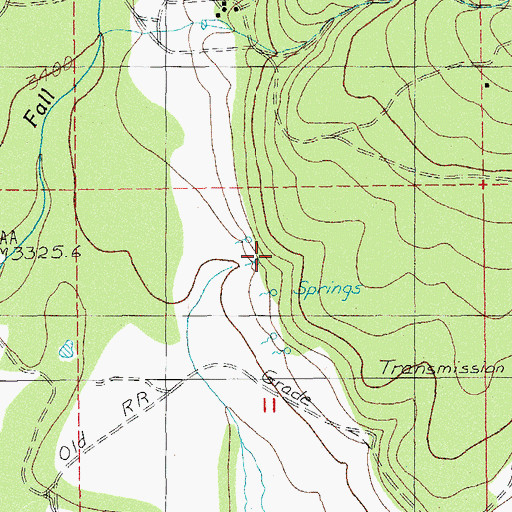 Topographic Map of Sloan Springs, OR
