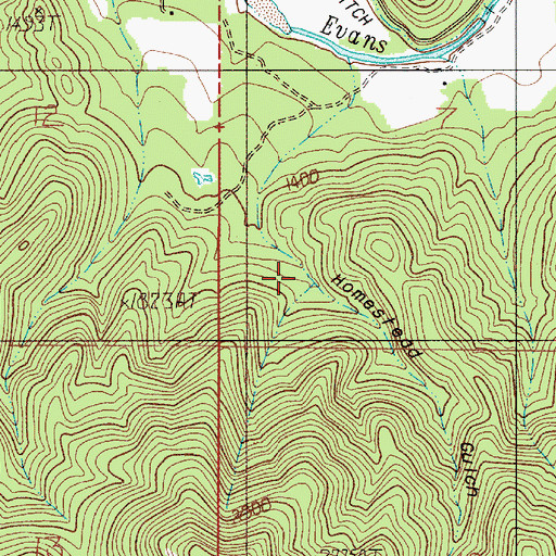 Topographic Map of Albright Creek, OR