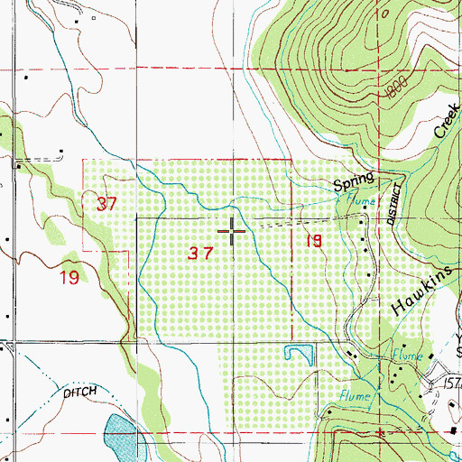 Topographic Map of Spring Creek, OR