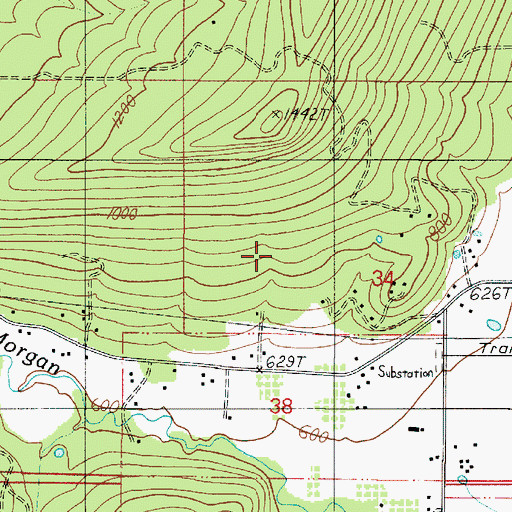 Topographic Map of East Fork Byron Creek, OR