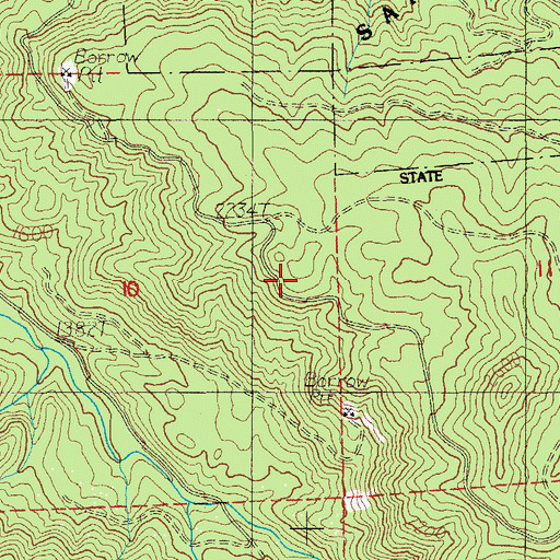 Topographic Map of Santiam State Forest, OR
