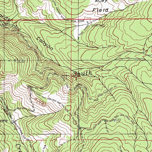 Topographic Map of Prairie Branch Cove Creek, OR
