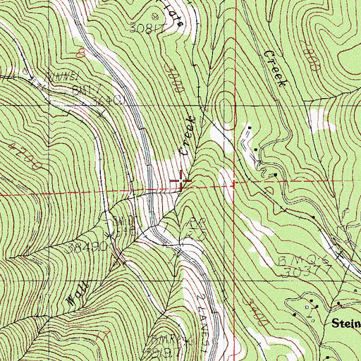 Topographic Map of Viaduct Creek, OR