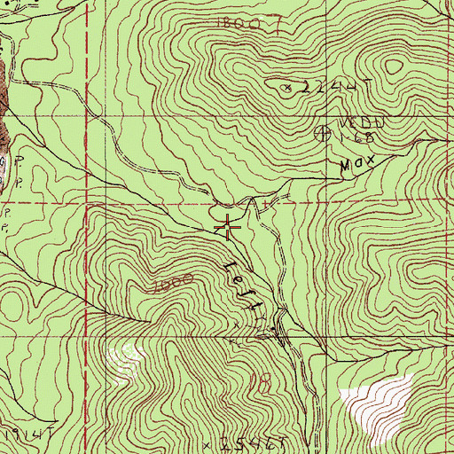 Topographic Map of Max Gulch, OR