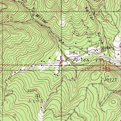 Topographic Map of Rock Gulch, OR