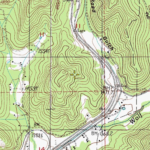 Topographic Map of Mountain Spring, OR