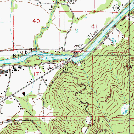 Topographic Map of Lone Rock Wayside County Park, OR