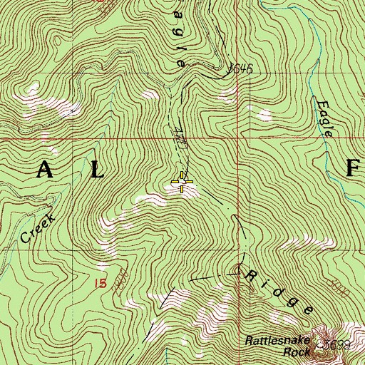 Topographic Map of Pine Point, OR