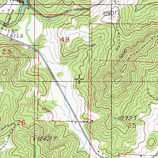 Topographic Map of Civil Bend, OR