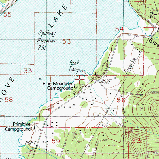 Topographic Map of Rodgers Creek, OR