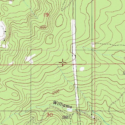 Topographic Map of McWilliams Creek, OR