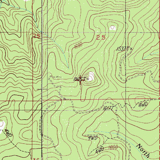Topographic Map of Kellys Butte, OR