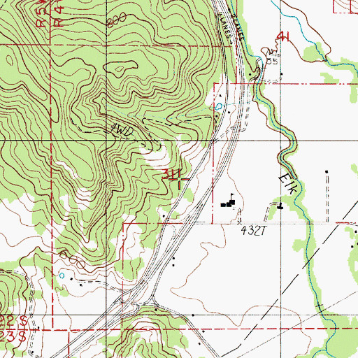 Topographic Map of Calvert (historical), OR