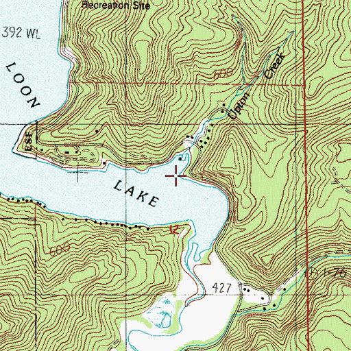 Topographic Map of Upton Creek, OR