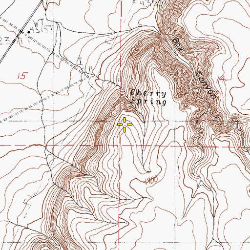 Topographic Map of Cherry Spring, OR
