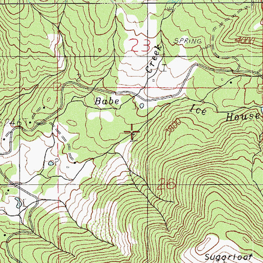 Topographic Map of Ice House Canyon, OR