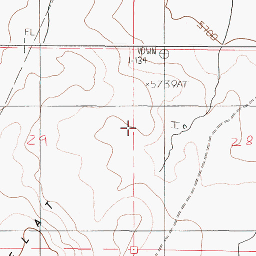 Topographic Map of Grasshopper Flat, OR