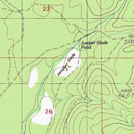 Topographic Map of Juniper Glade, OR