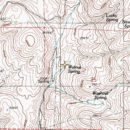 Topographic Map of Walnut Spring, OR