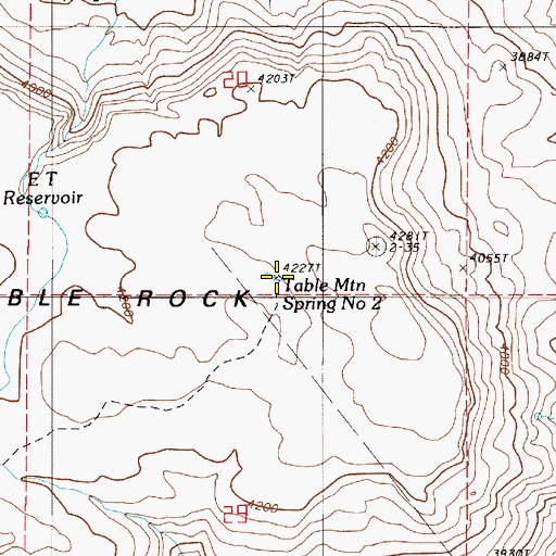 Topographic Map of Table Mountain Spring Number Two, OR