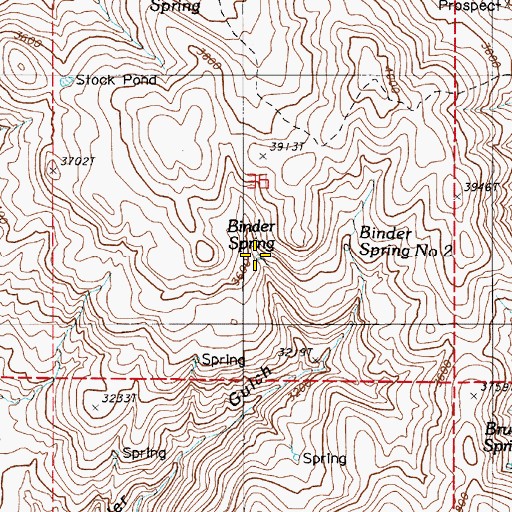 Topographic Map of Binder Spring, OR
