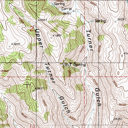 Topographic Map of L T Spring, OR