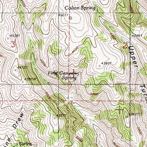 Topographic Map of First Canyon Spring, OR