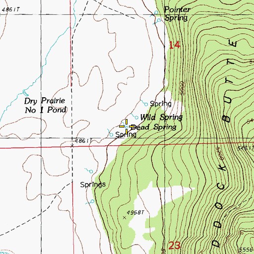 Topographic Map of Dead Spring, OR