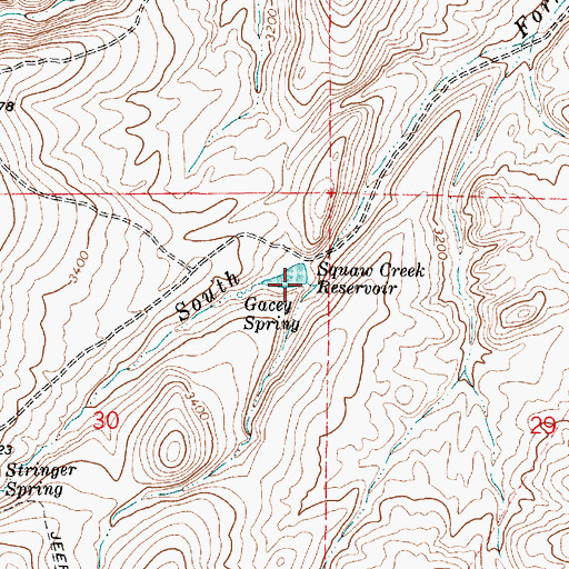 Topographic Map of Squaw Creek Dam, OR