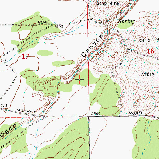 Topographic Map of Deep Canyon Reservoir, OR