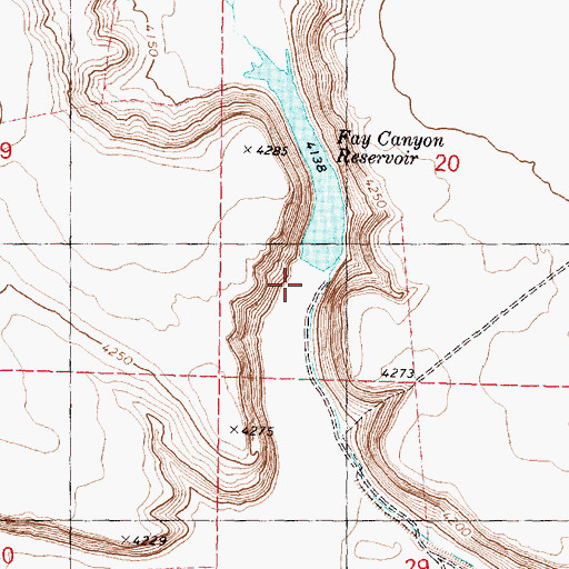 Topographic Map of Fay Canyon Dam, OR