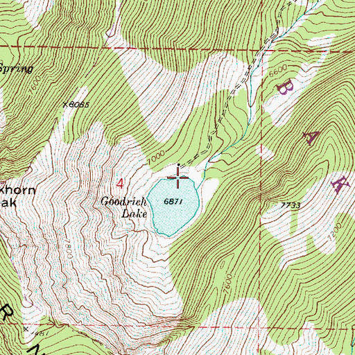 Topographic Map of Goodrich Dam, OR