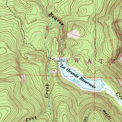 Topographic Map of La Grande Dam, OR