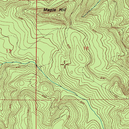 Topographic Map of Lloyd Hill Dam, OR