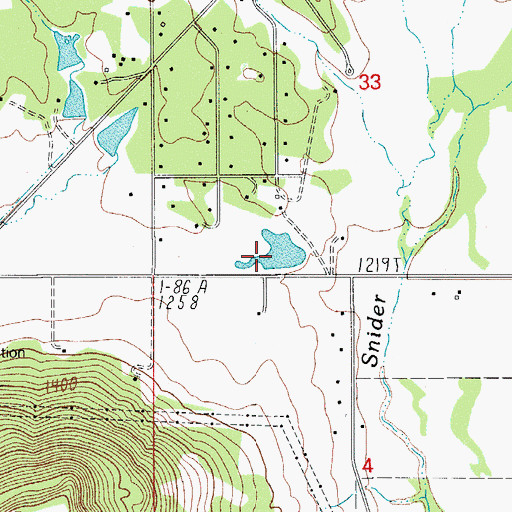 Topographic Map of Lomoha Reservoir, OR
