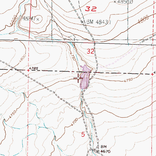 Topographic Map of Sherlock Gulch Reservoir, OR