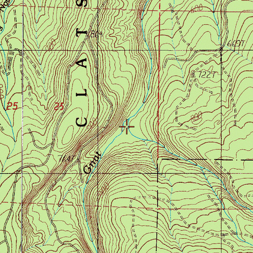 Topographic Map of McNary Creek, OR