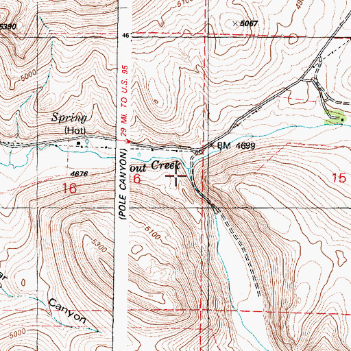 Topographic Map of Big Trout Creek, OR