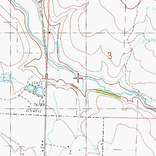 Topographic Map of Bly Creek, OR