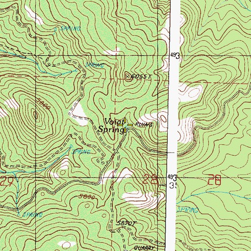 Topographic Map of Voight Spring, OR