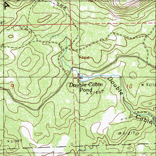 Topographic Map of Double Cabin Pond, OR