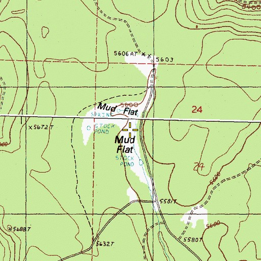 Topographic Map of Mud Flat, OR