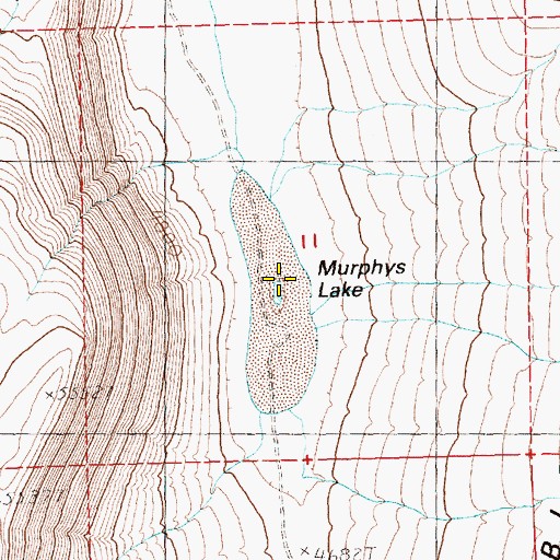 Topographic Map of Murphys Lake, OR