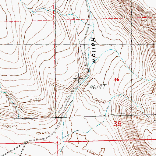 Topographic Map of Sand Hollow, OR