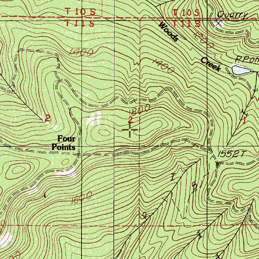 Topographic Map of Cardwell Hills, OR